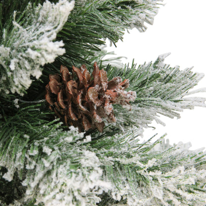 Medium Flocked Angel Pine Artificial Christmas Tree - 7' - Unlit