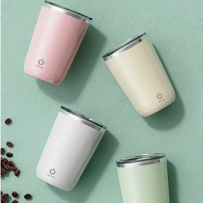 350ML Electric Mixing Cup Stainless Steel Portable Milk Coffee Cups Rechargeable Smart Stirring Mug Automatic Magnetic Drinkware