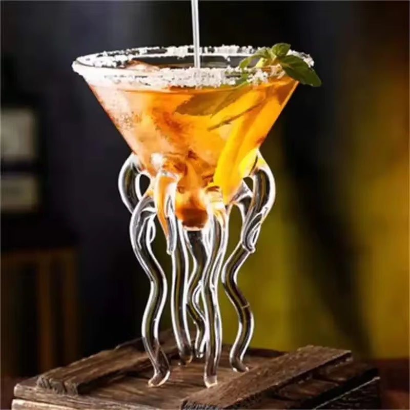 Cocktail Glass Porcupine Fish Shape Goblet Glass Thorn Fish-Shaped Cup Bar Ktv Nightclub Wedding Party Birthday Gift