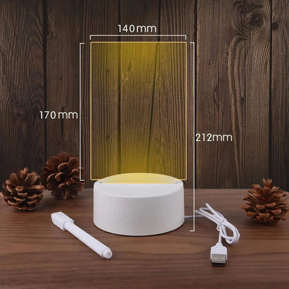 Note Board Creative Led Night Light USB Message Board Holiday Light with Pen Gift for Children Girlfriend Decoration Night Lamp